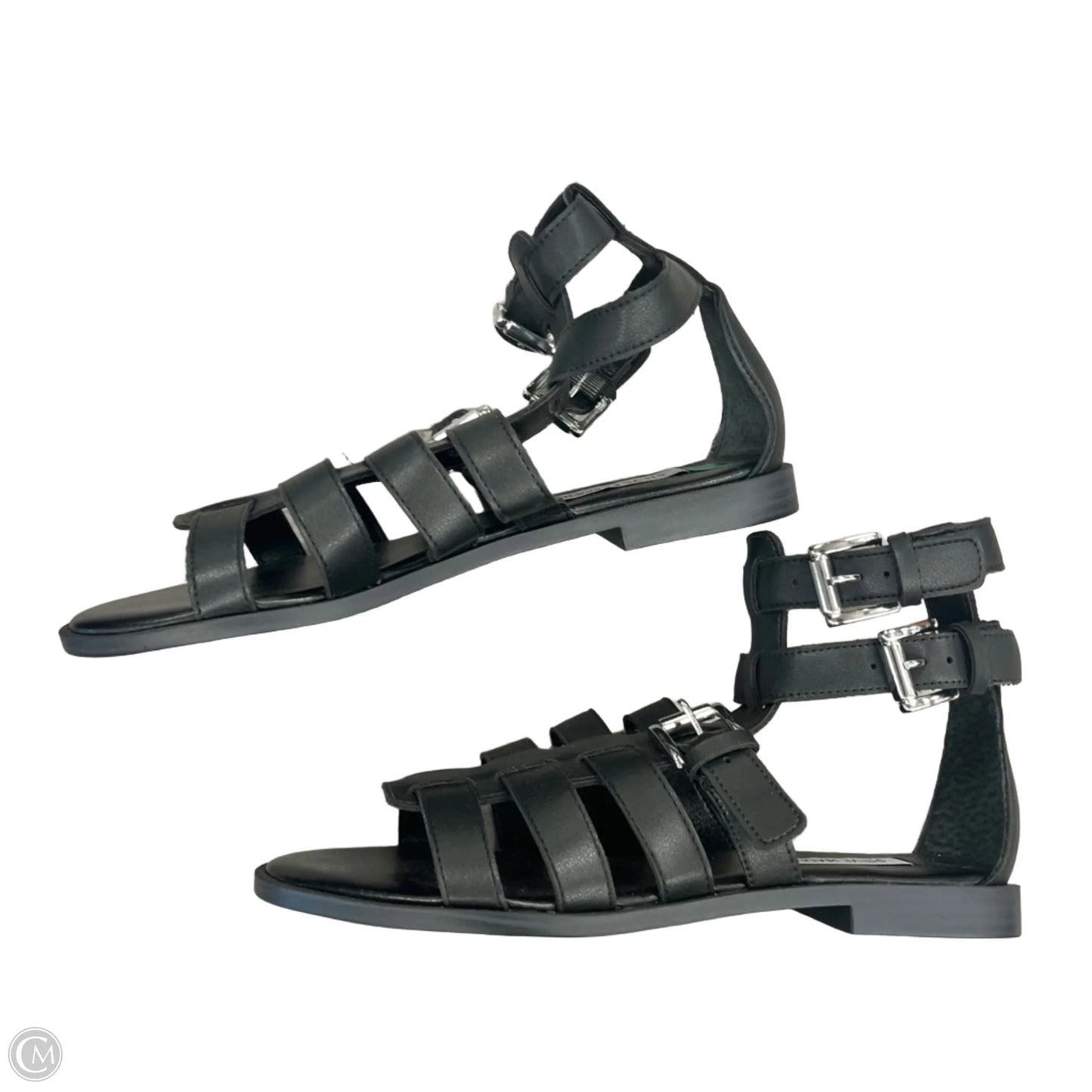 Sandals Flats By Steve Madden In Black, Size: 8