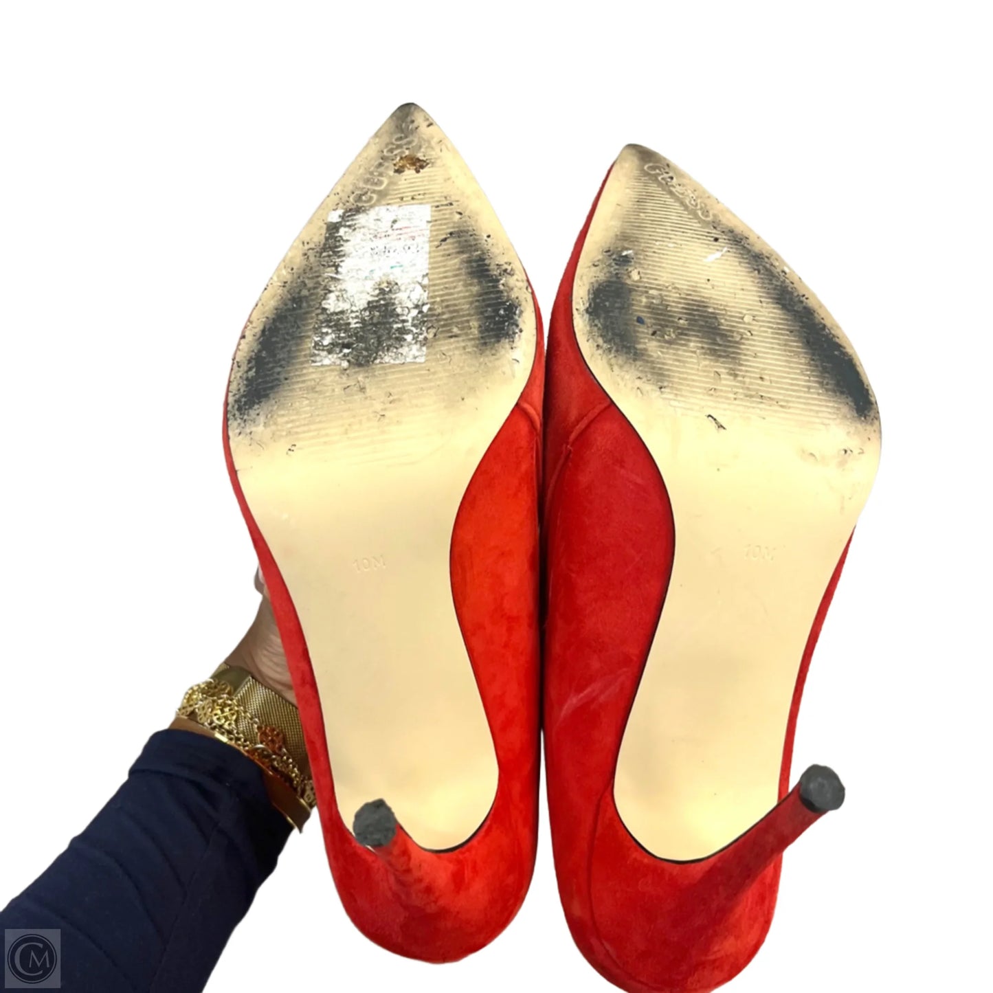 Shoes Heels Stiletto By Guess In Red, Size: 10