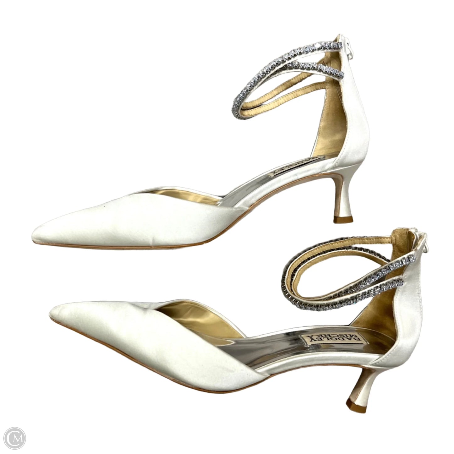 Shoes Heels Kitten By Badgley Mischka In White, Size: 6.5