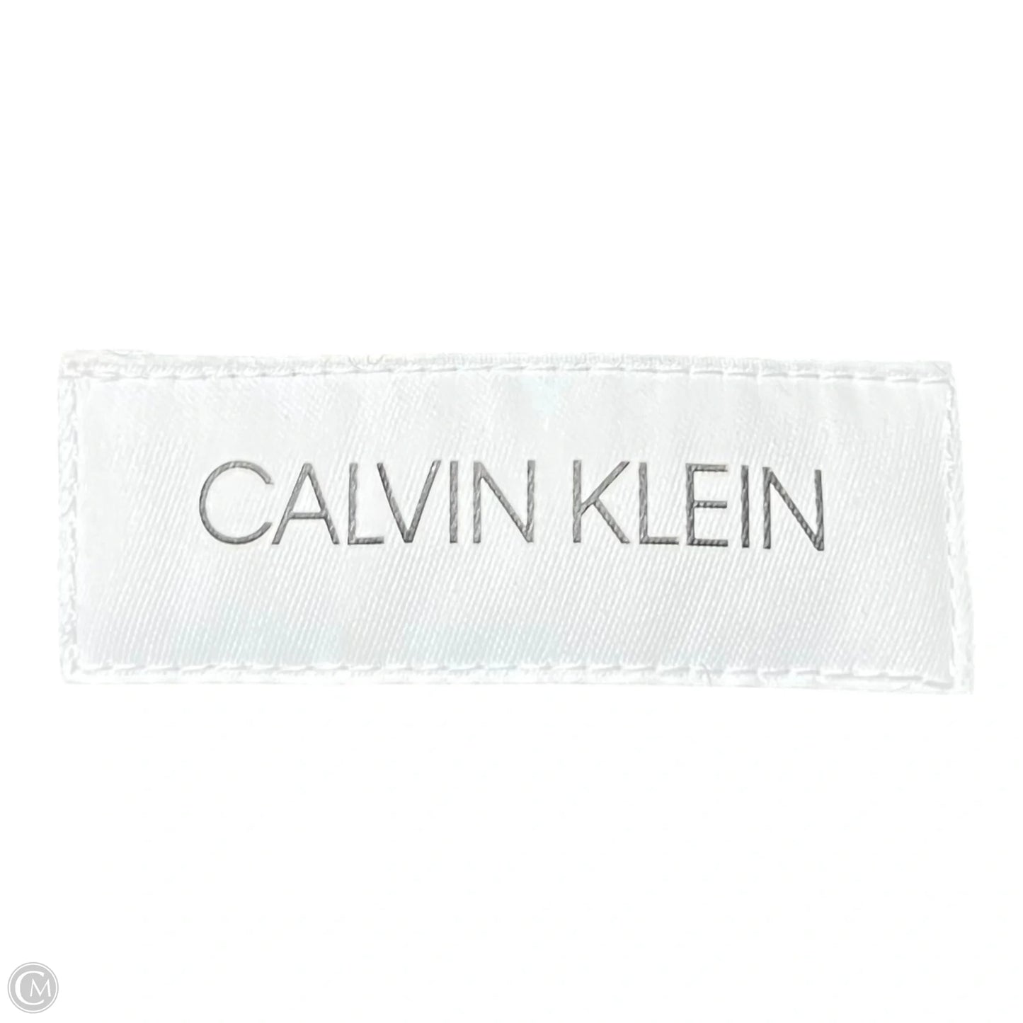 Coat Wool By Calvin Klein In Black & Brown, Size: L