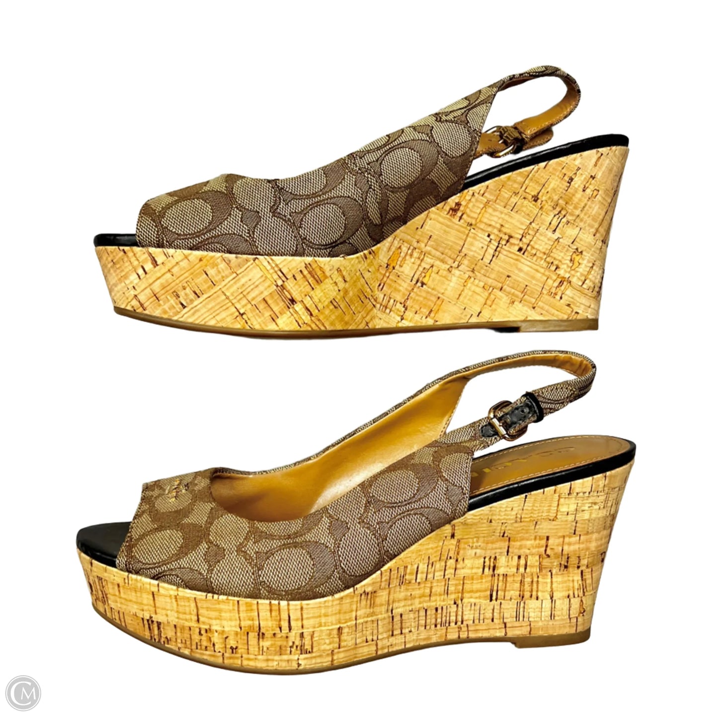 Sandals Designer By Coach In Brown, Size: 10