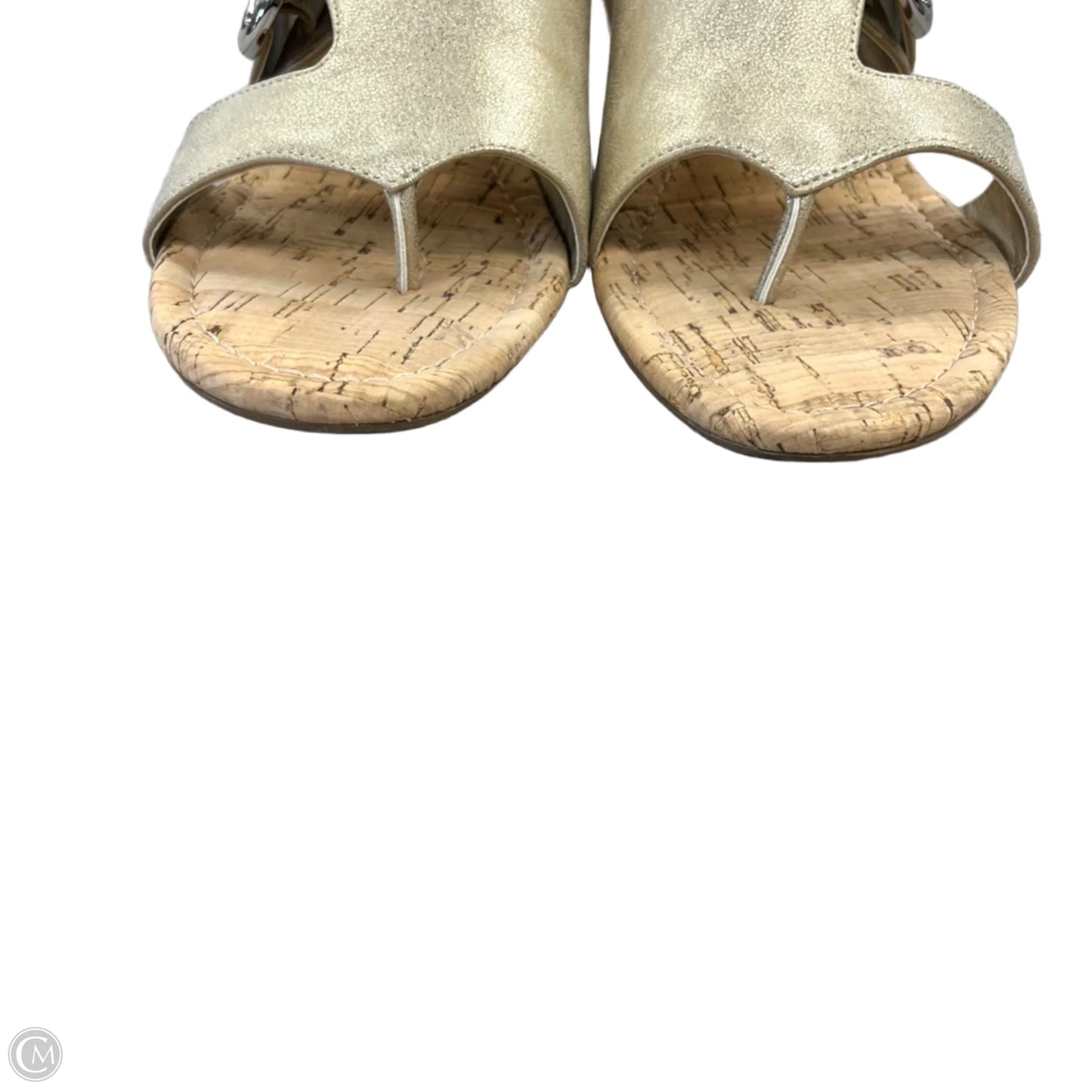 Sandals Heels Wedge By Impo In Gold, Size: 8