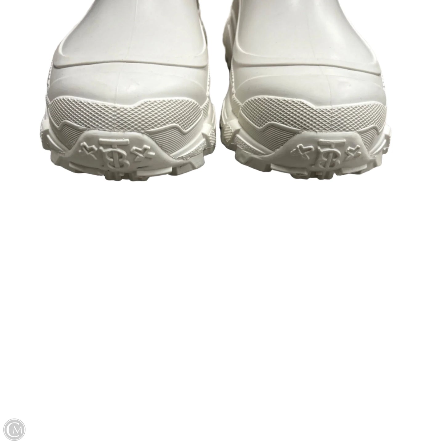 Boots Luxury Designer By Burberry In White, Size: 9.5