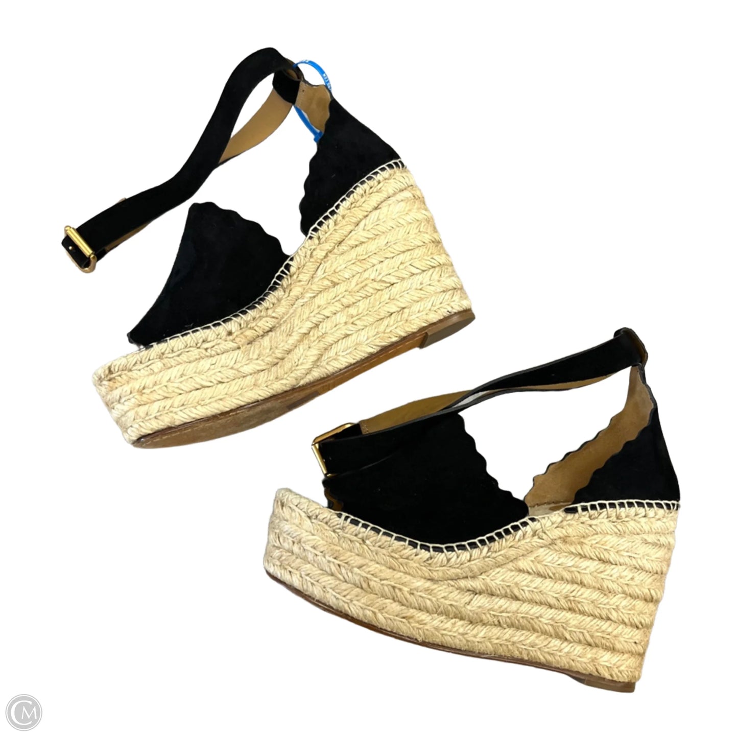 Sandals Luxury Designer By Chloe In Black, Size: 6.5