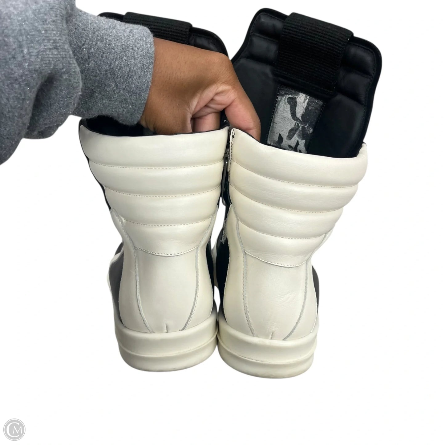 Shoes Designer By Rick Owens In Black & White, Size: 9.5