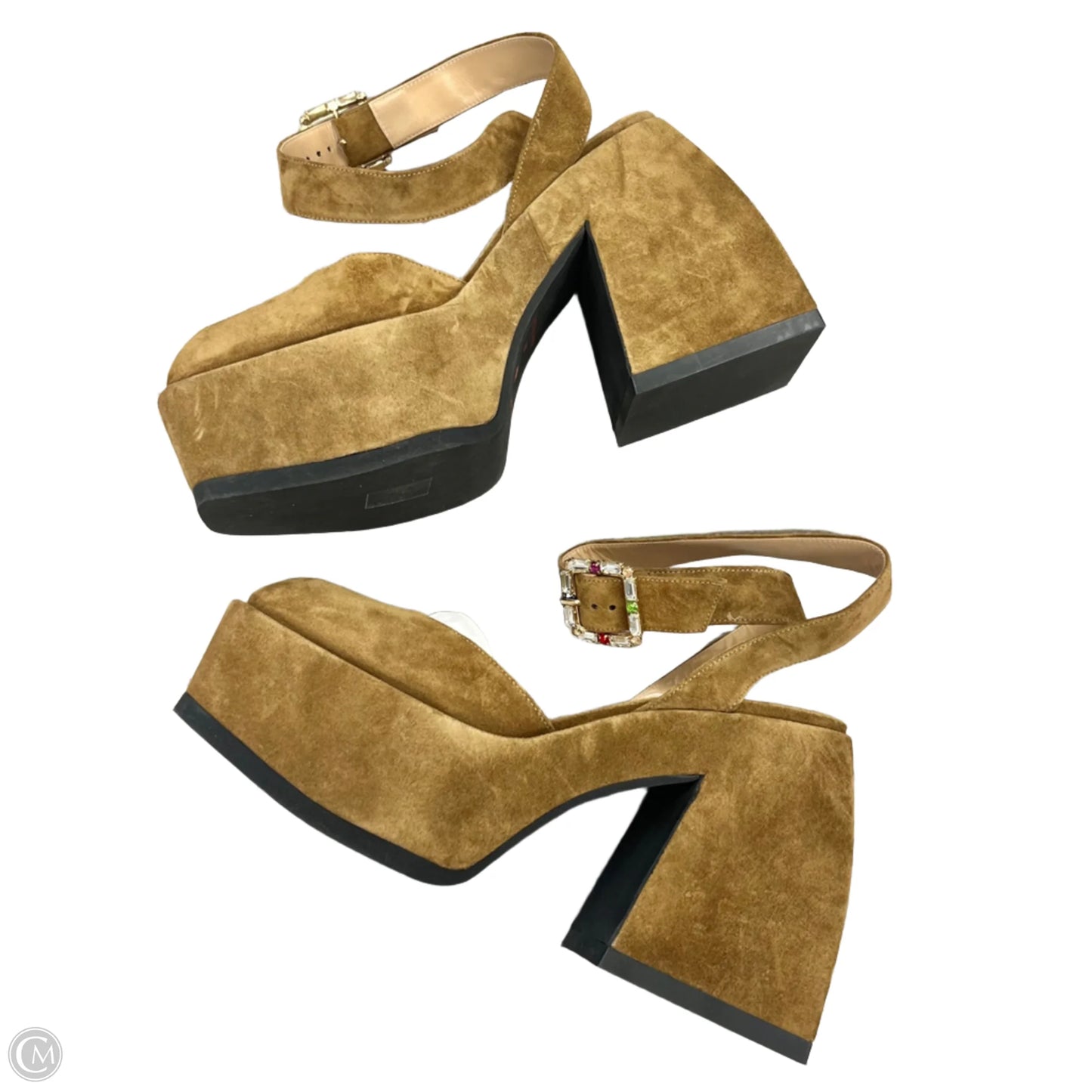 Shoes Heels Block By Nodaleta In Brown, Size: 9.5