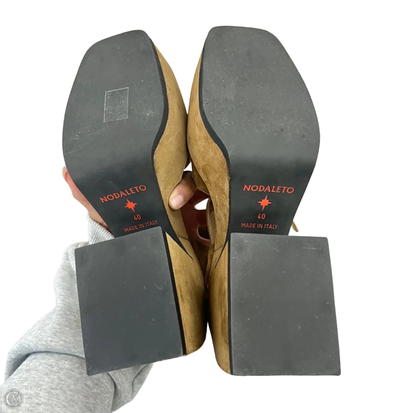 Shoes Heels Block By Nodaleta In Brown, Size: 9.5