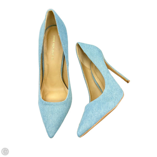Shoes Heels Stiletto By Shoe Republic LA In Blue Denim, Size: 11