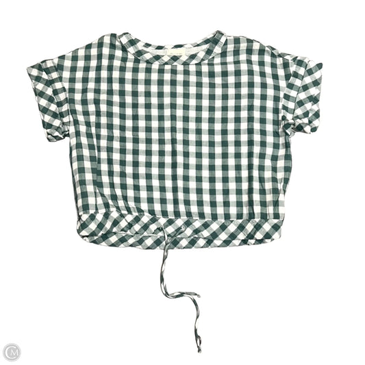 Top Short Sleeve By Melloday In Cream & Green, Size: S