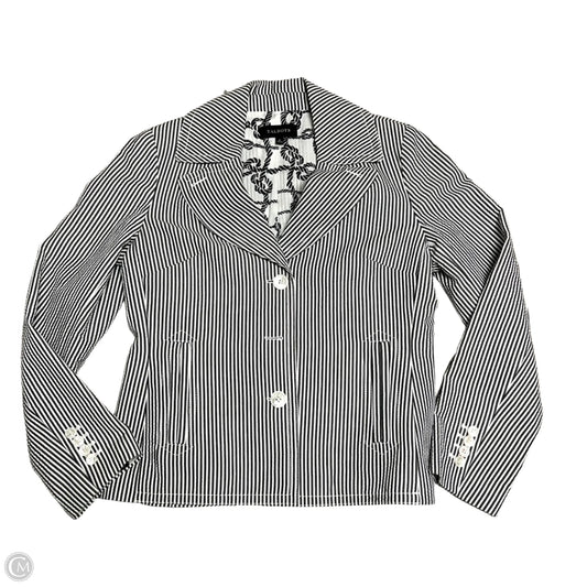 Blazer By Talbots In Striped Pattern, Size: M