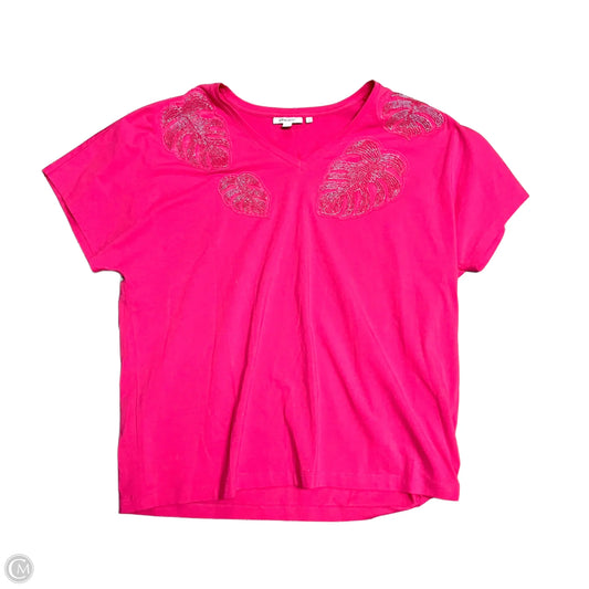 Top Short Sleeve By Chicos In Pink, Size: Xl