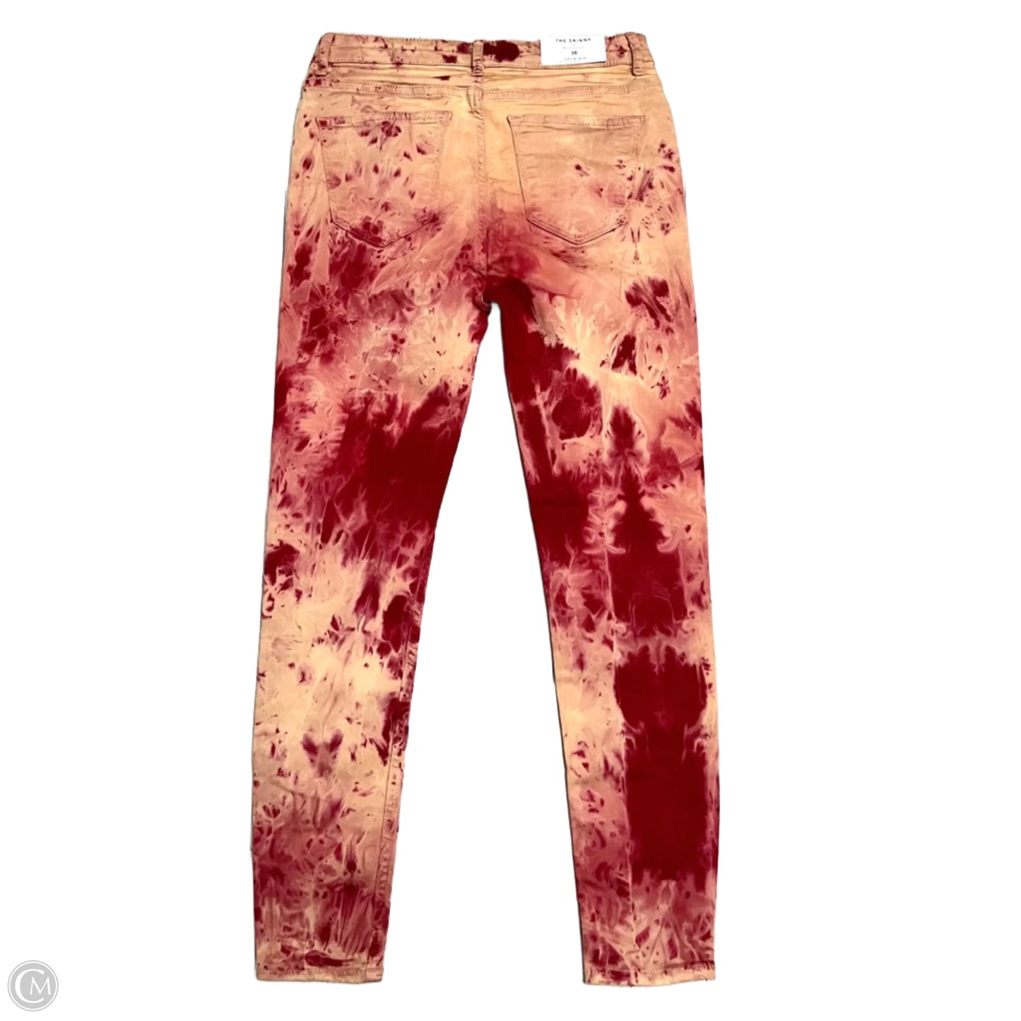 Jeans Skinny By Zara In Red & Tan, Size: 6