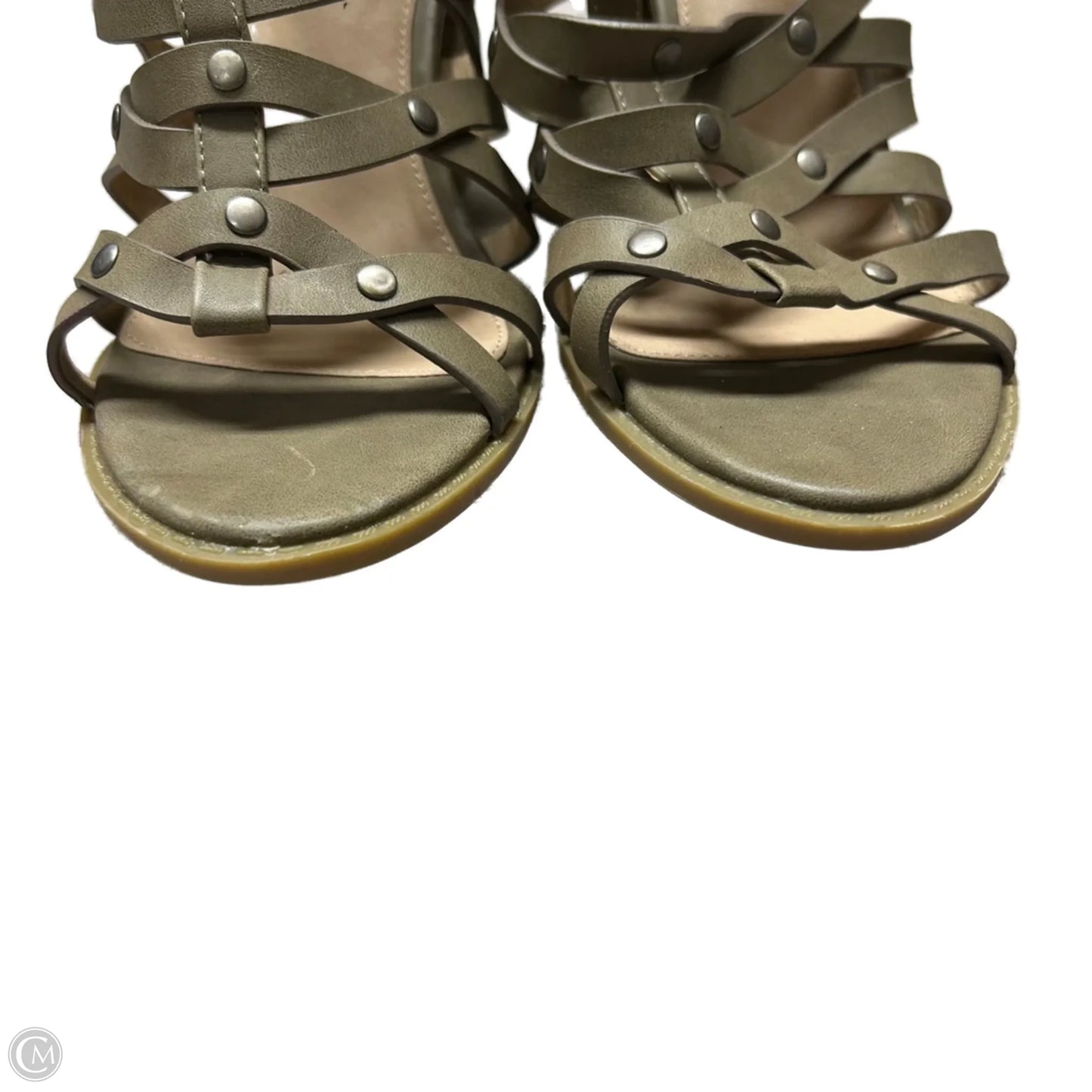 Sandals Heels Block By Report In Brown, Size: 10