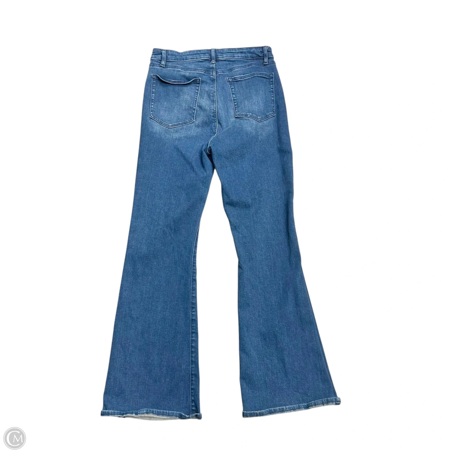 Jeans Flared By Loft In Blue Denim, Size: 12