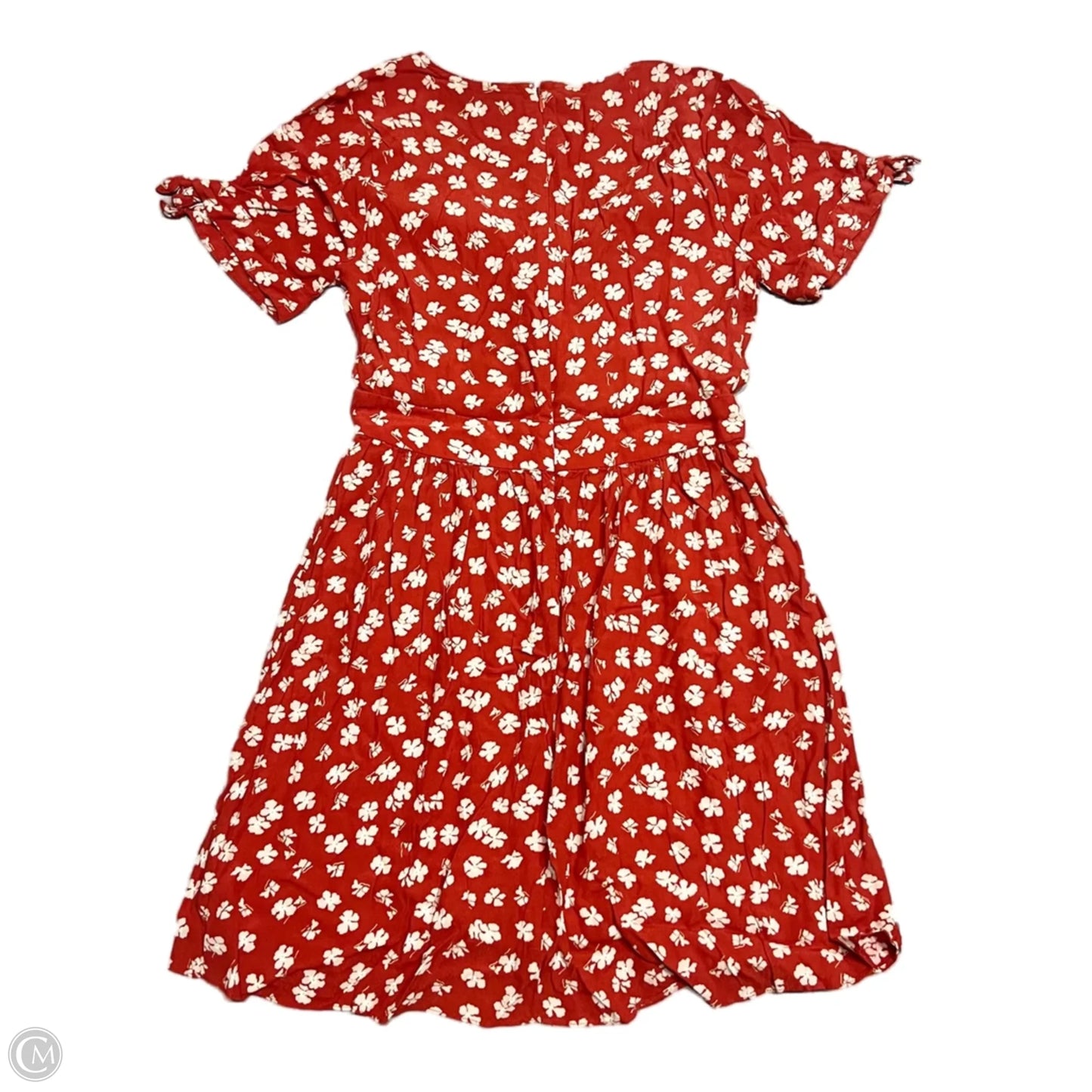 Dress Casual Short By Madewell In Orange & White, Size: S