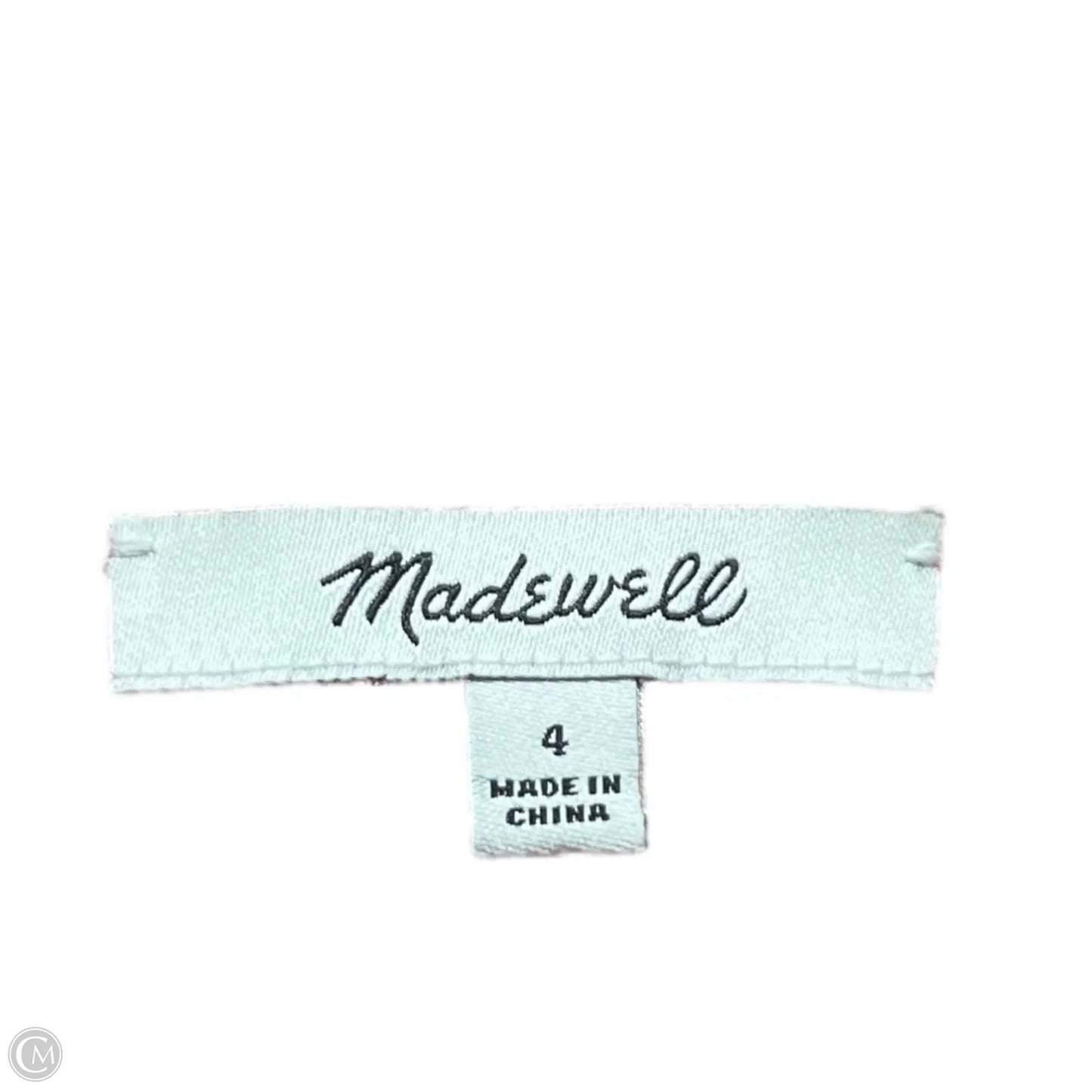 Dress Casual Short By Madewell In Orange & White, Size: S