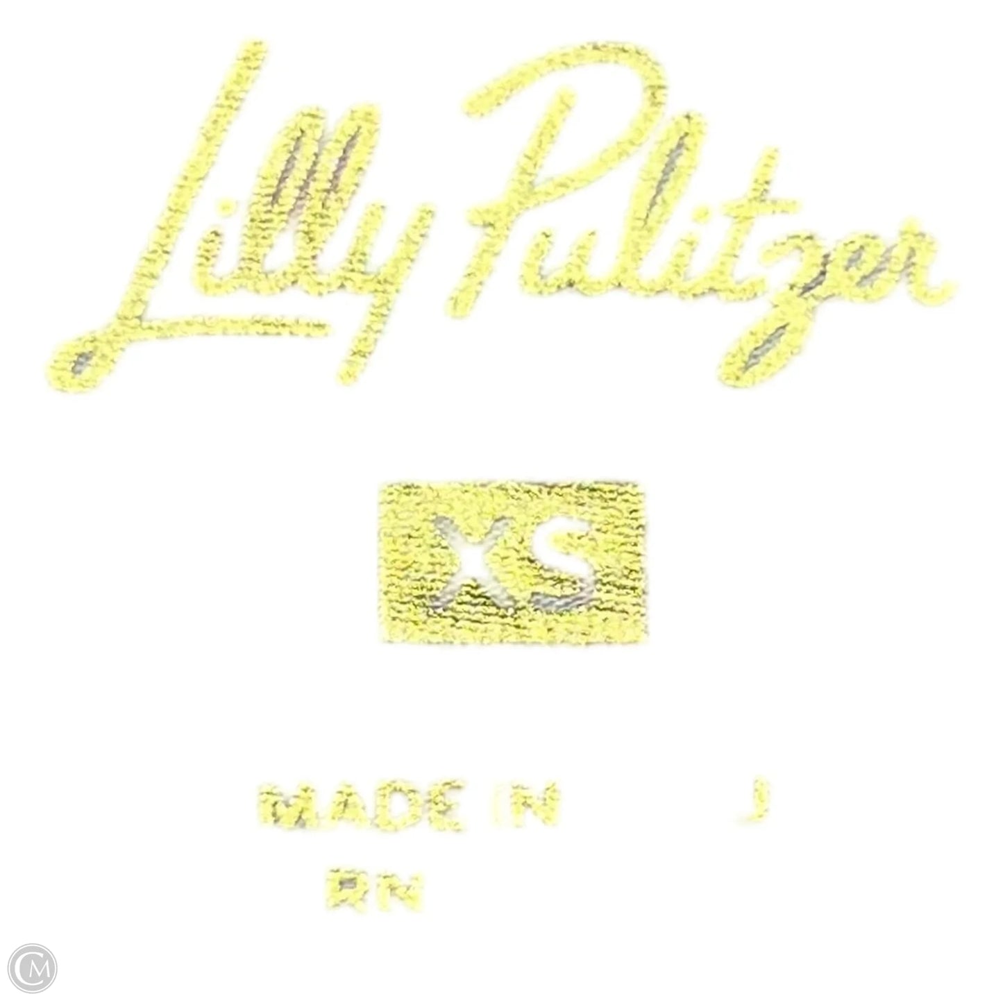 Top Short Sleeve Designer By Lilly Pulitzer In Blue & Pink, Size: Xxs