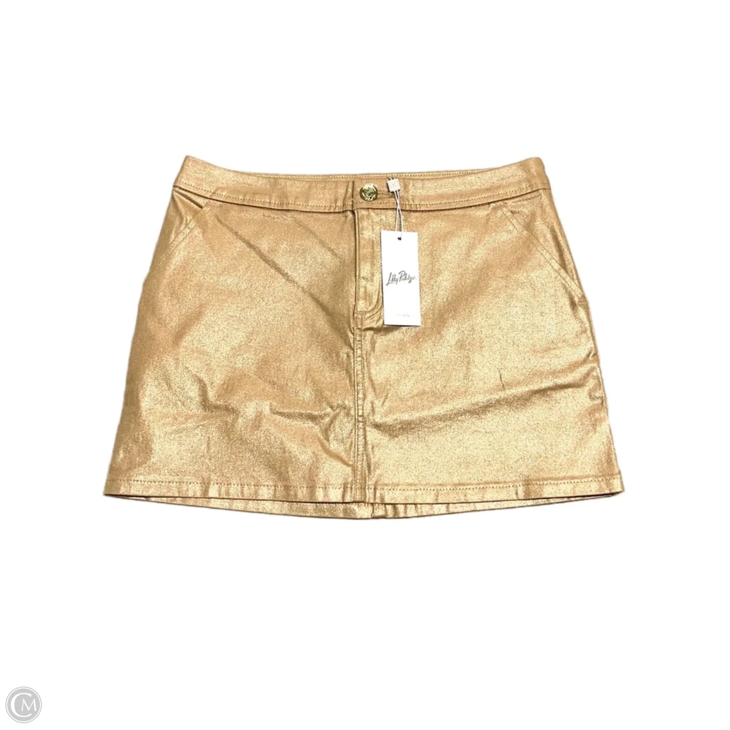 Skirt Designer By Lilly Pulitzer In Gold, Size: 2