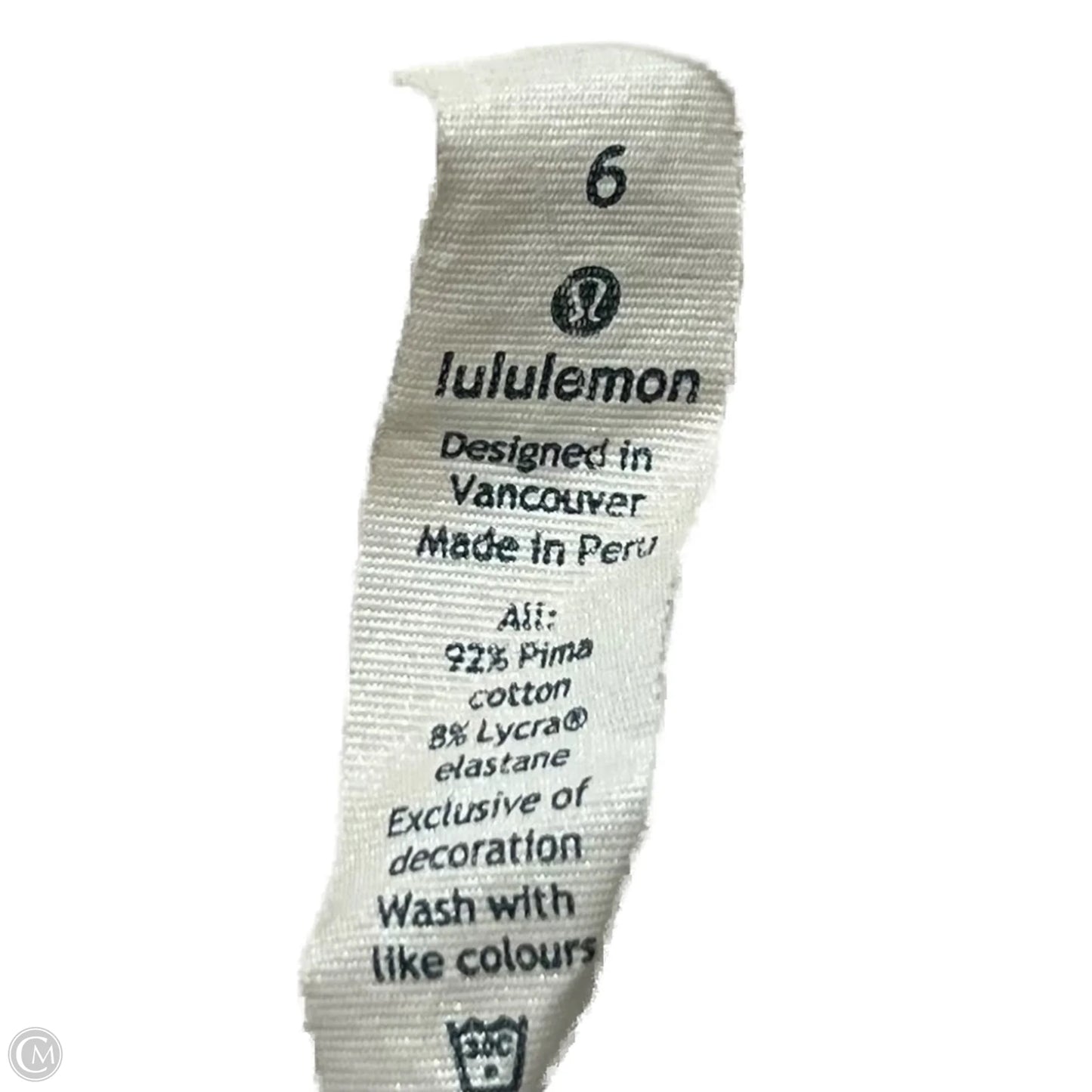 Athletic Tank Top By Lululemon In White, Size: S