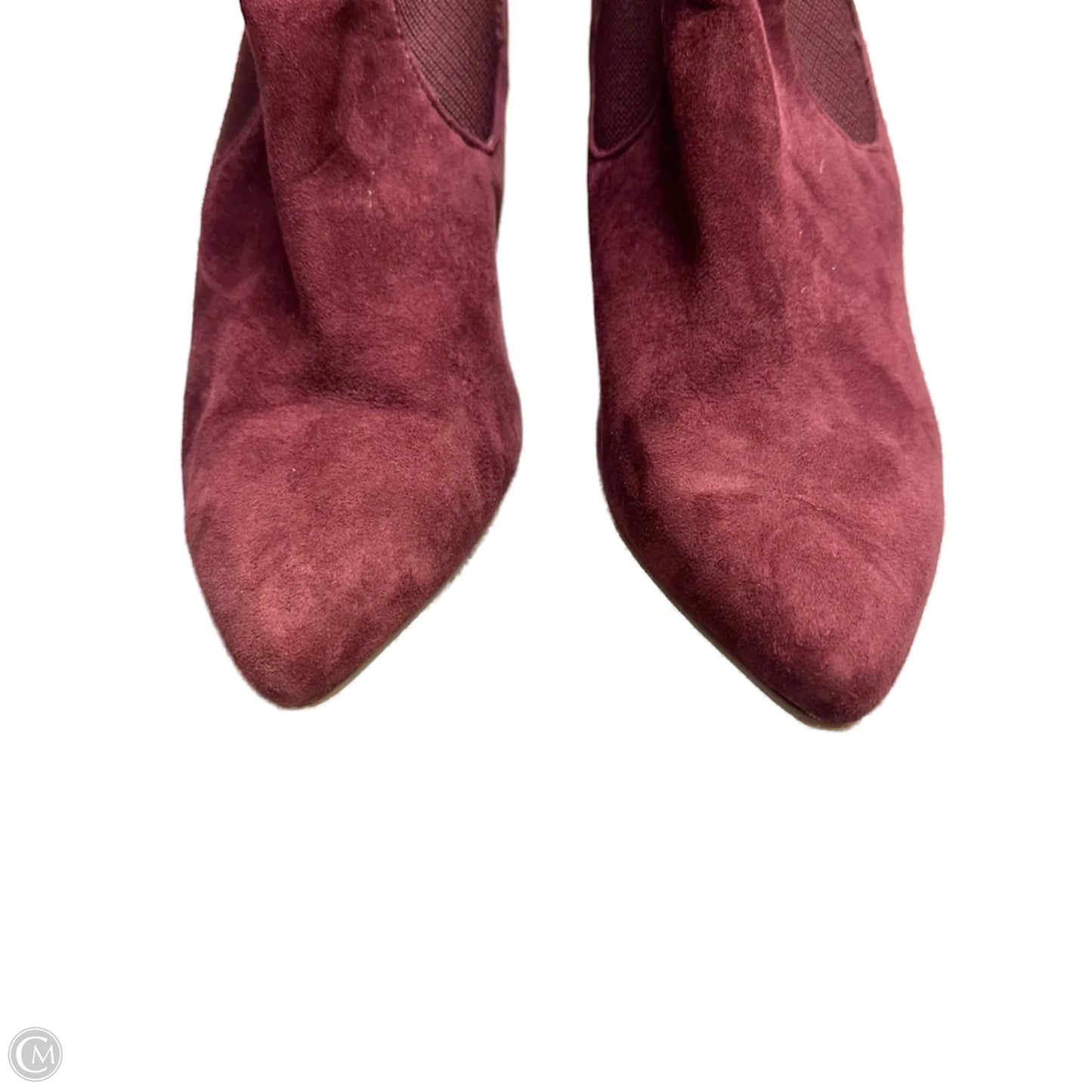 Boots Ankle Heels By Steve Madden In Maroon, Size: 7