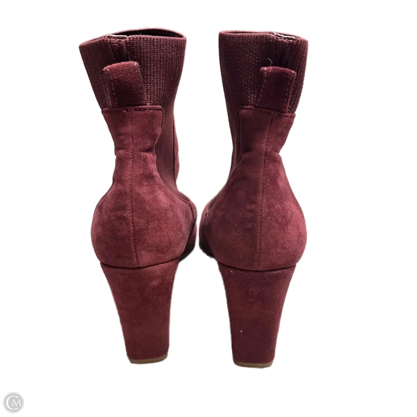 Boots Ankle Heels By Steve Madden In Maroon, Size: 7