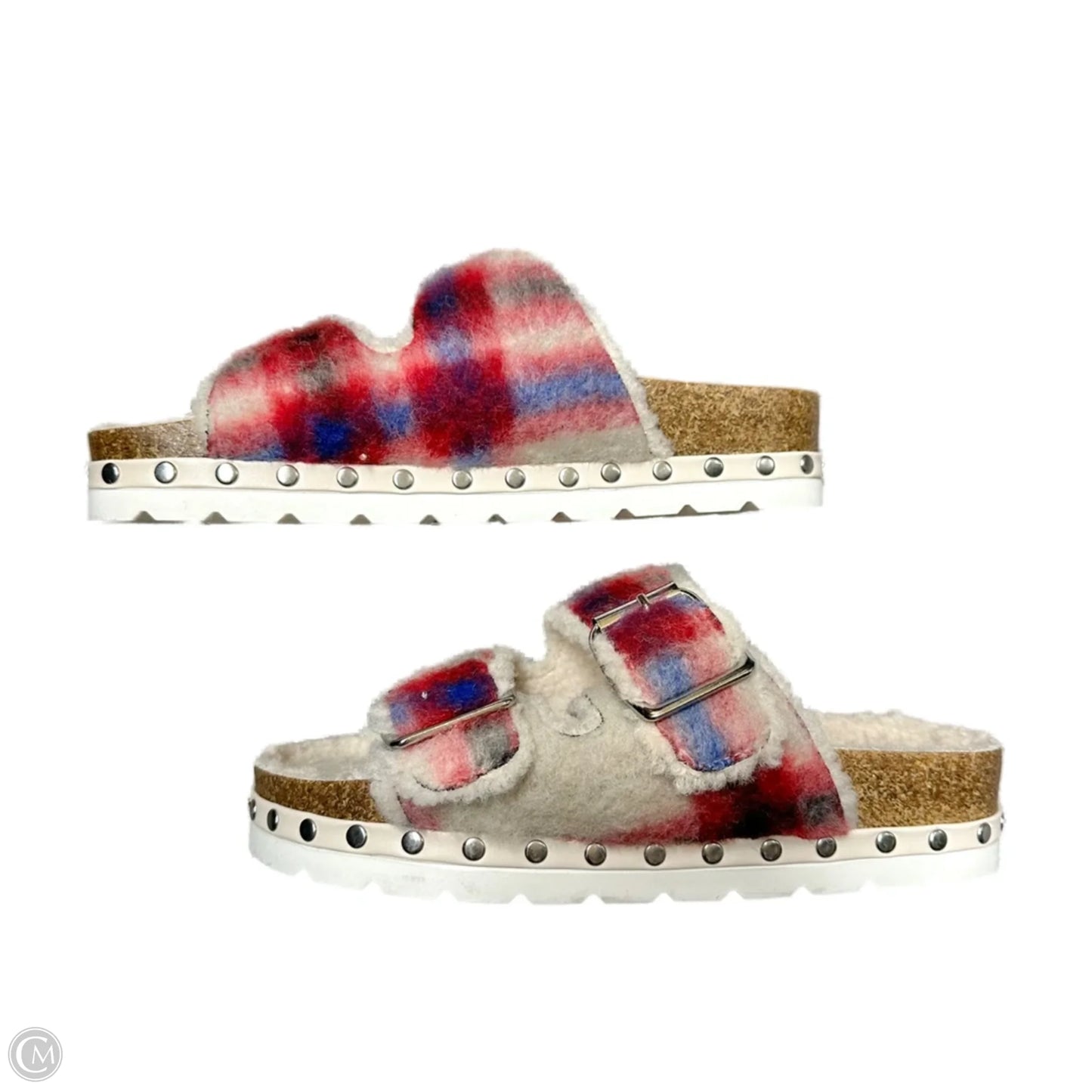 Sandals Flats By Steven In Blue Red & White, Size: 8