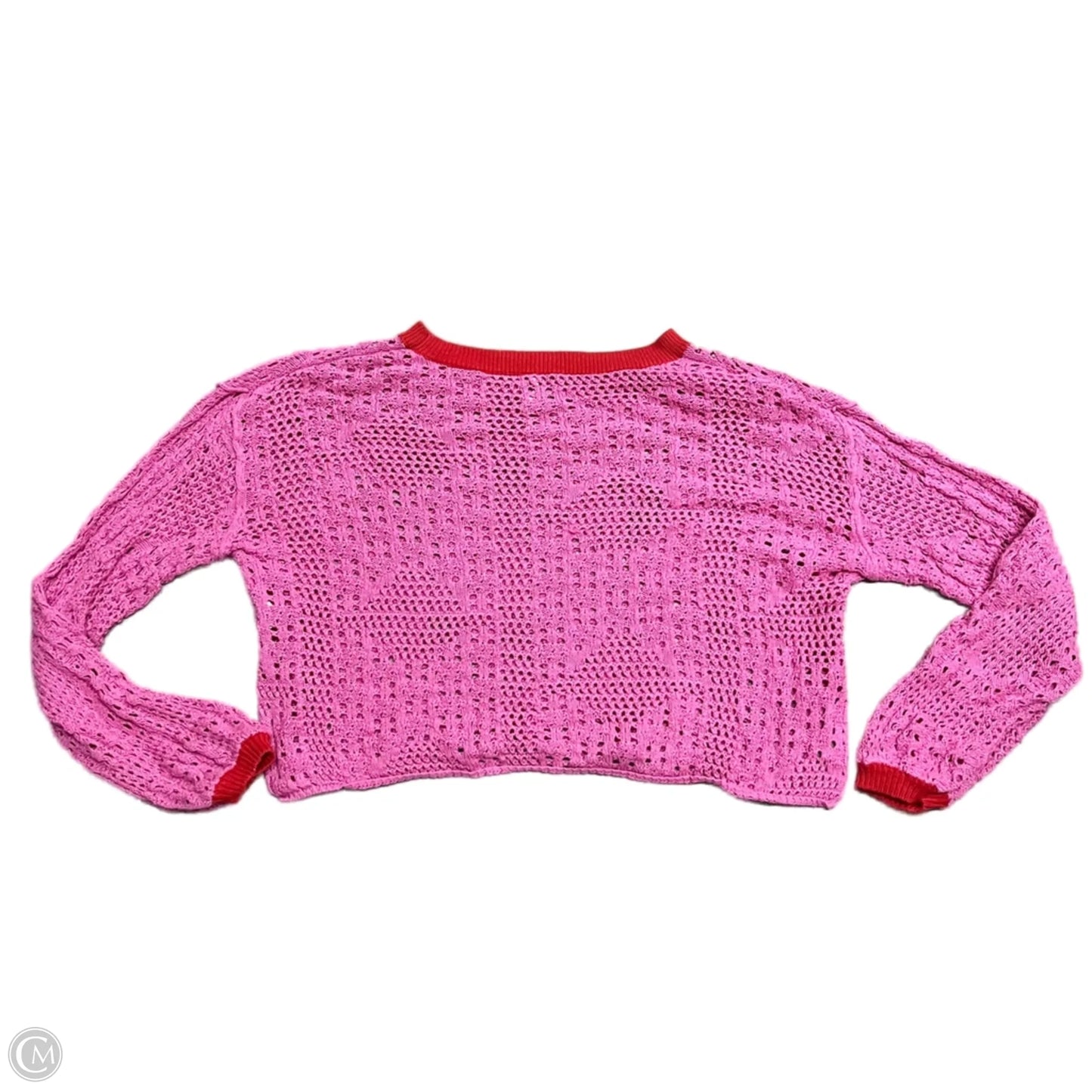 Sweater By Free People In Pink & Red, Size: Xs