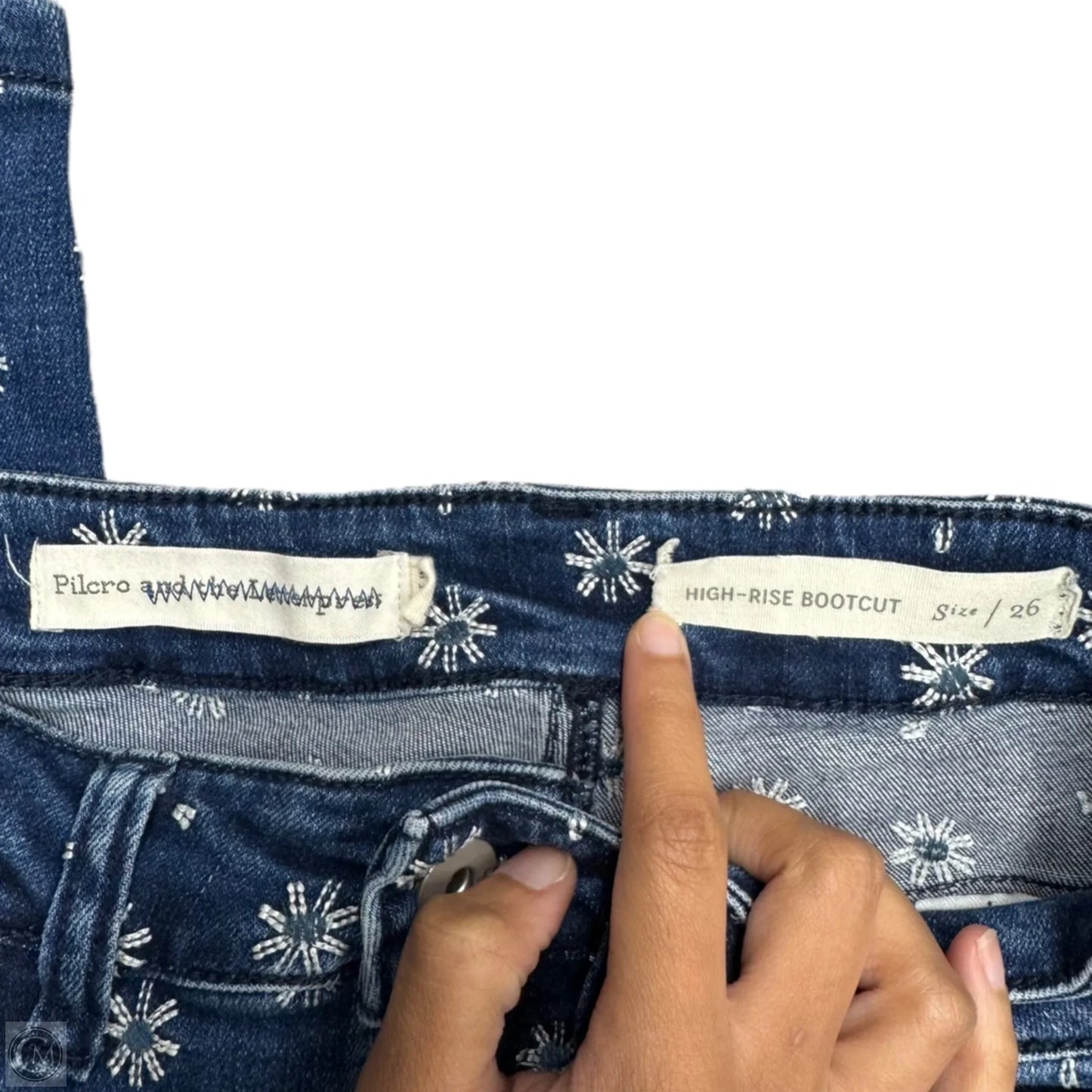 Jeans Skinny By Pilcro In Blue & White, Size: 2