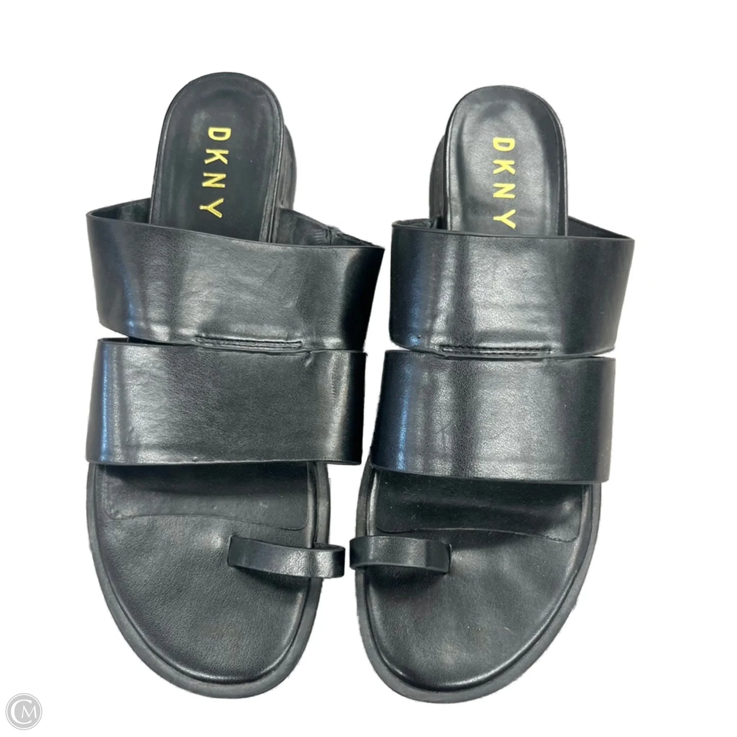 Sandals Flats By Dkny In Black, Size: 8.5