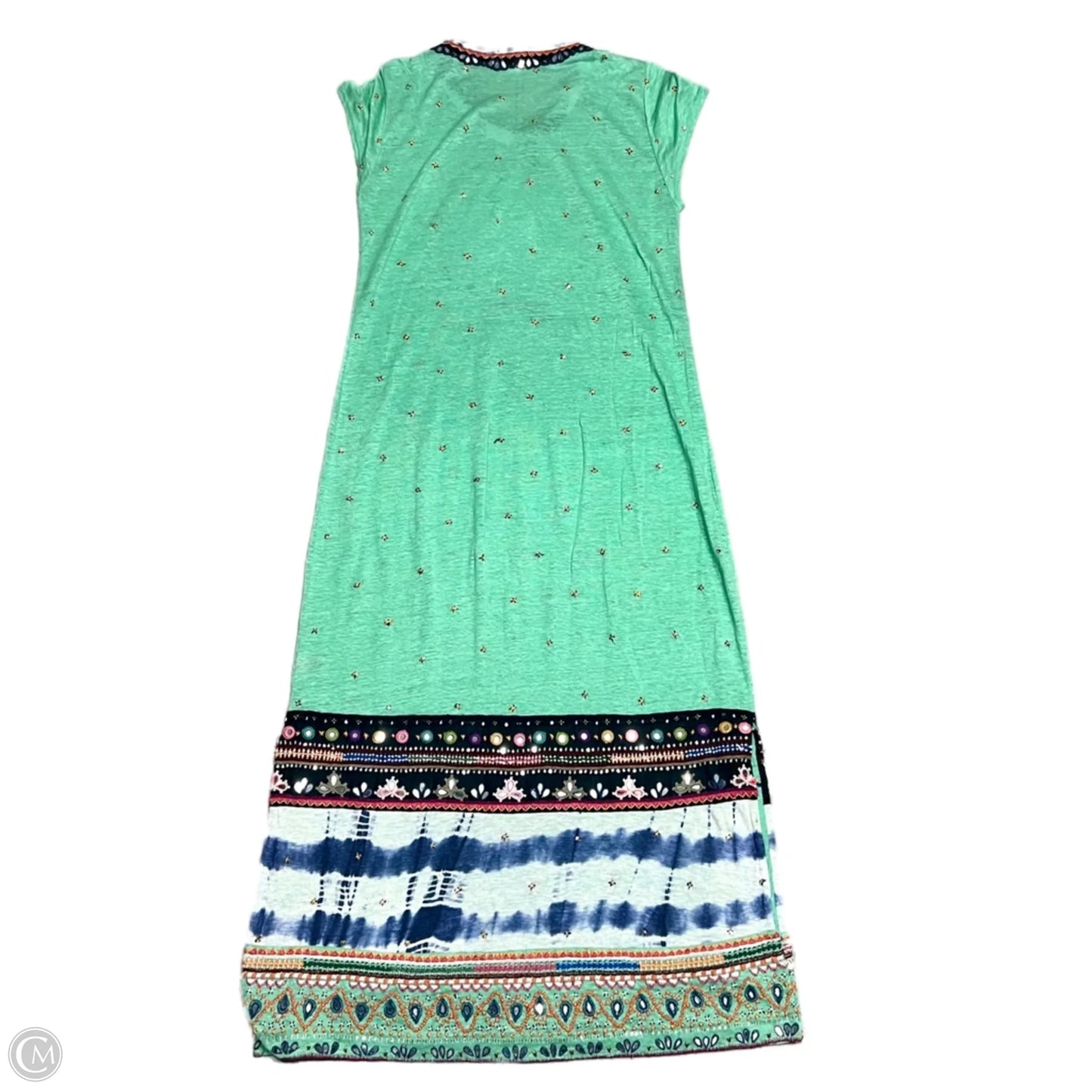 Dress Casual Maxi By Calypso St Barth In Blue & Green, Size: M
