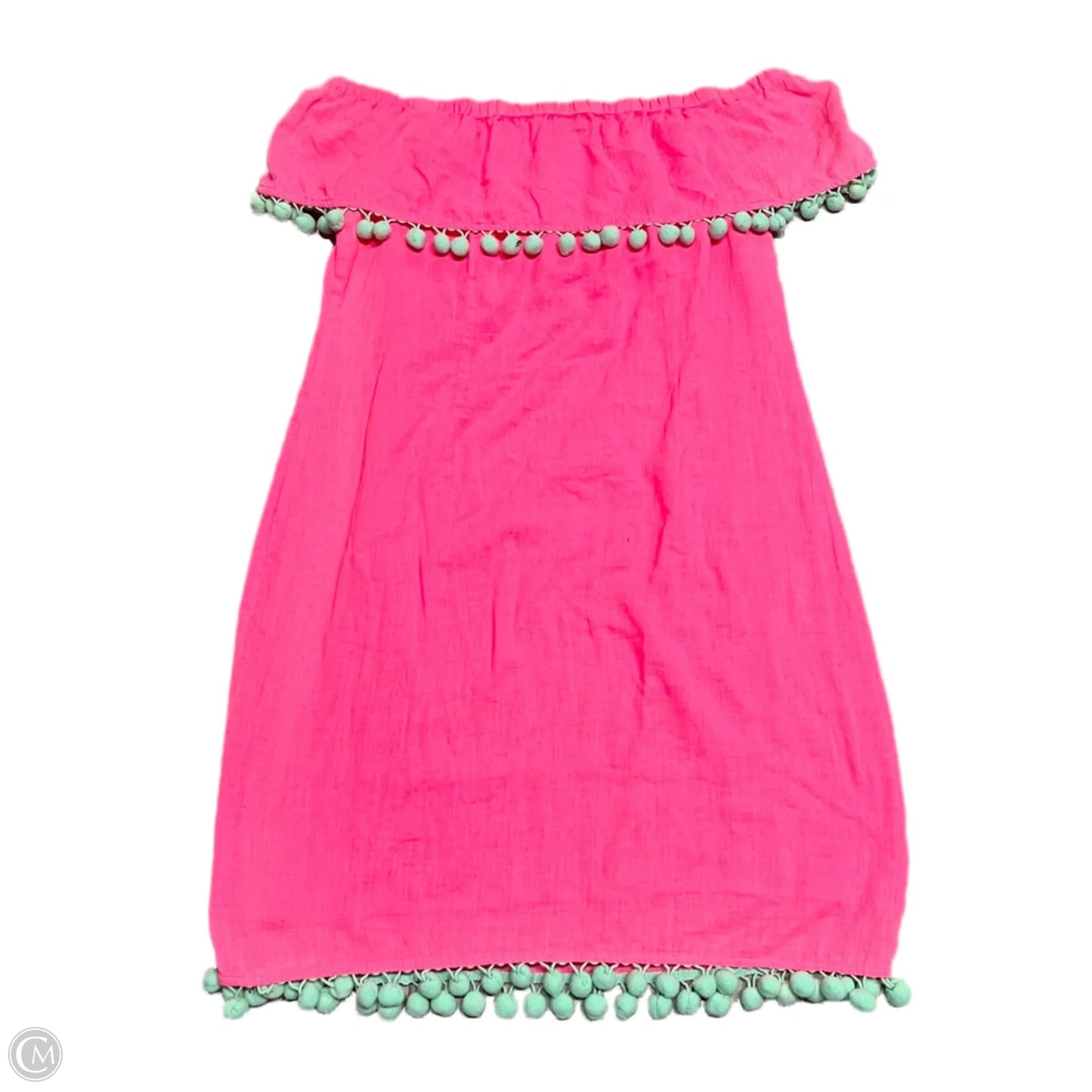 Dress Casual Short By Sail To Sable In Green & Pink, Size: M