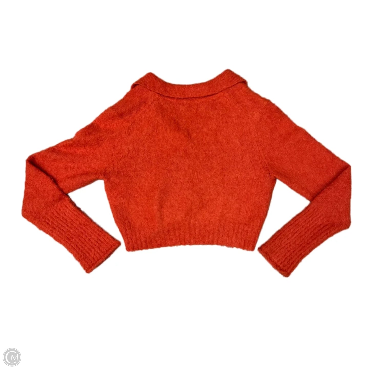 Sweater Cardigan Designer By All Saints In Orange, Size: M