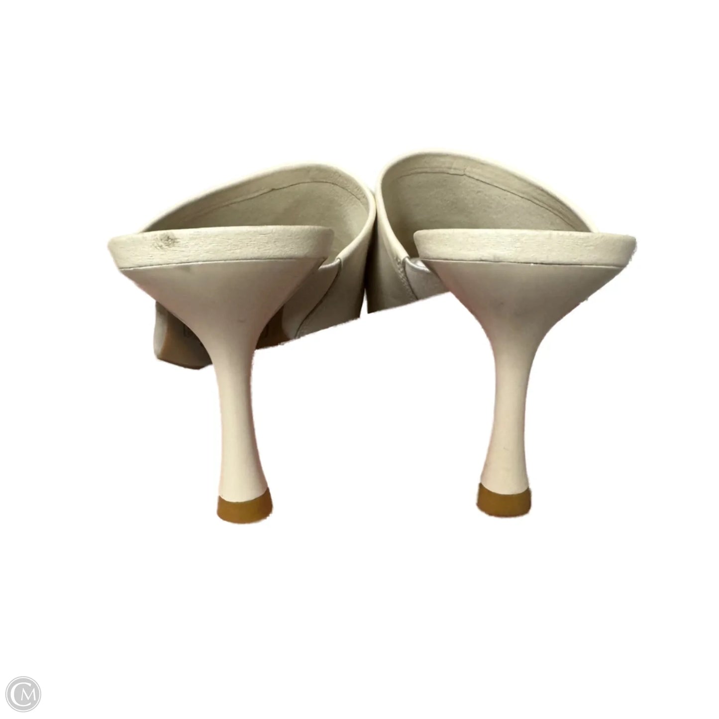 Sandals Heels Kitten By Urban Revivo In Cream, Size: 7.5