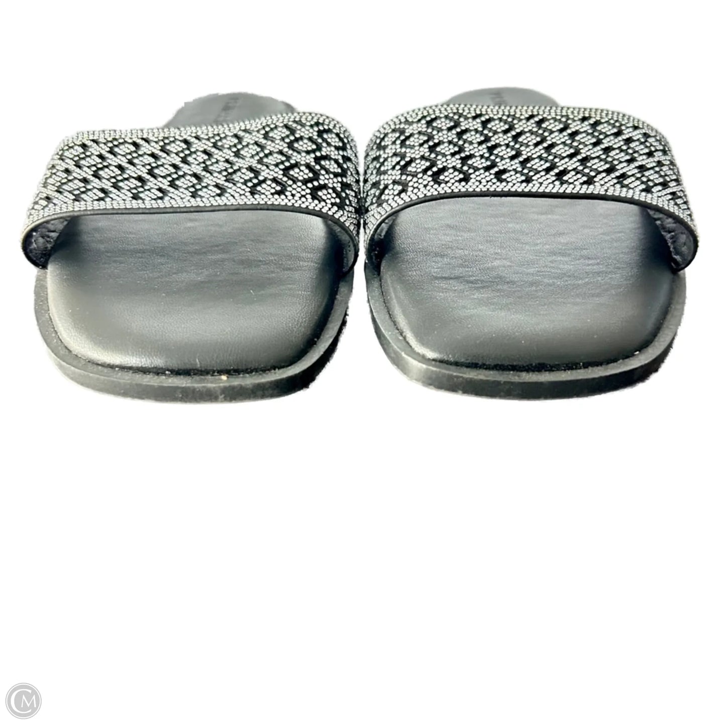 Sandals Flats By Primark In Black & Silver, Size: 10