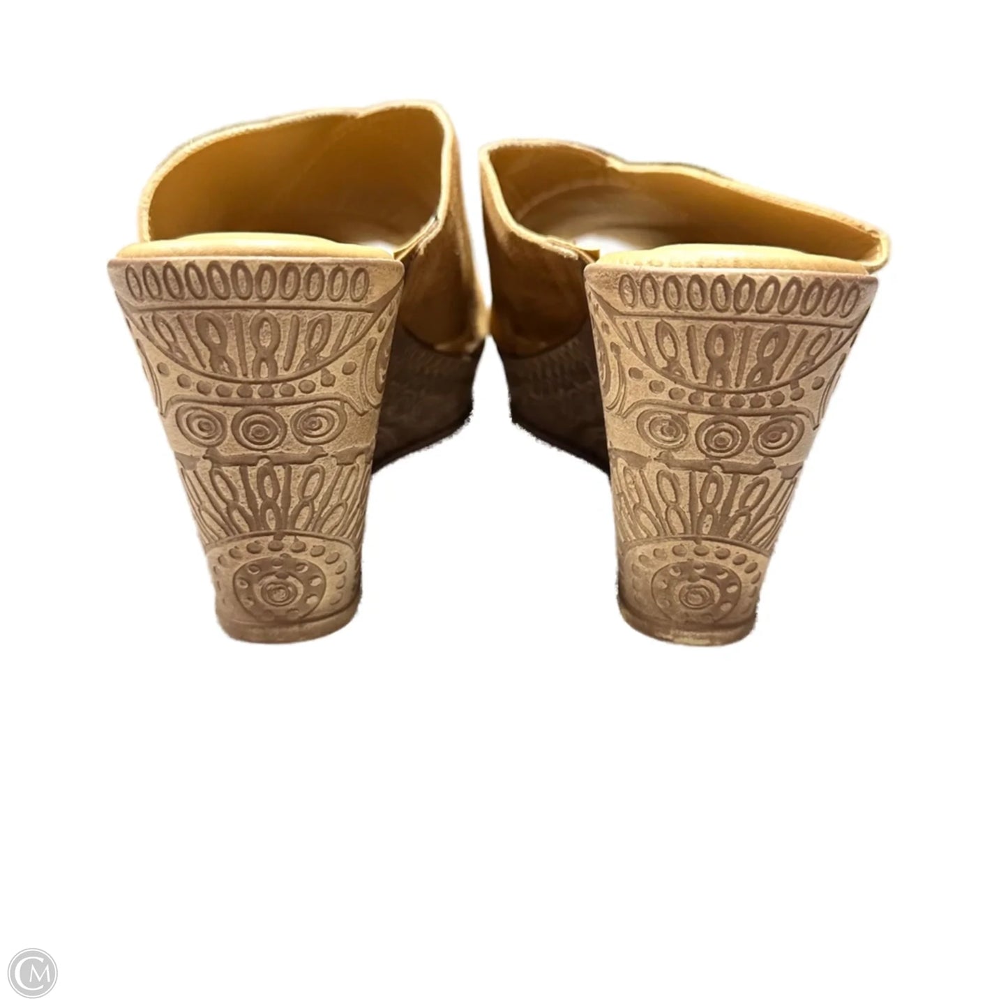 Sandals Heels Wedge By Bella Vita In Tan, Size: 9
