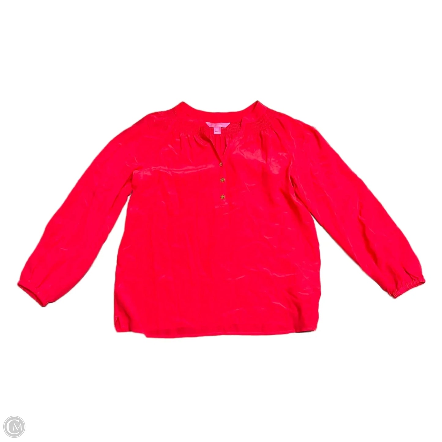 Top Long Sleeve Designer By Lilly Pulitzer In Red, Size: S