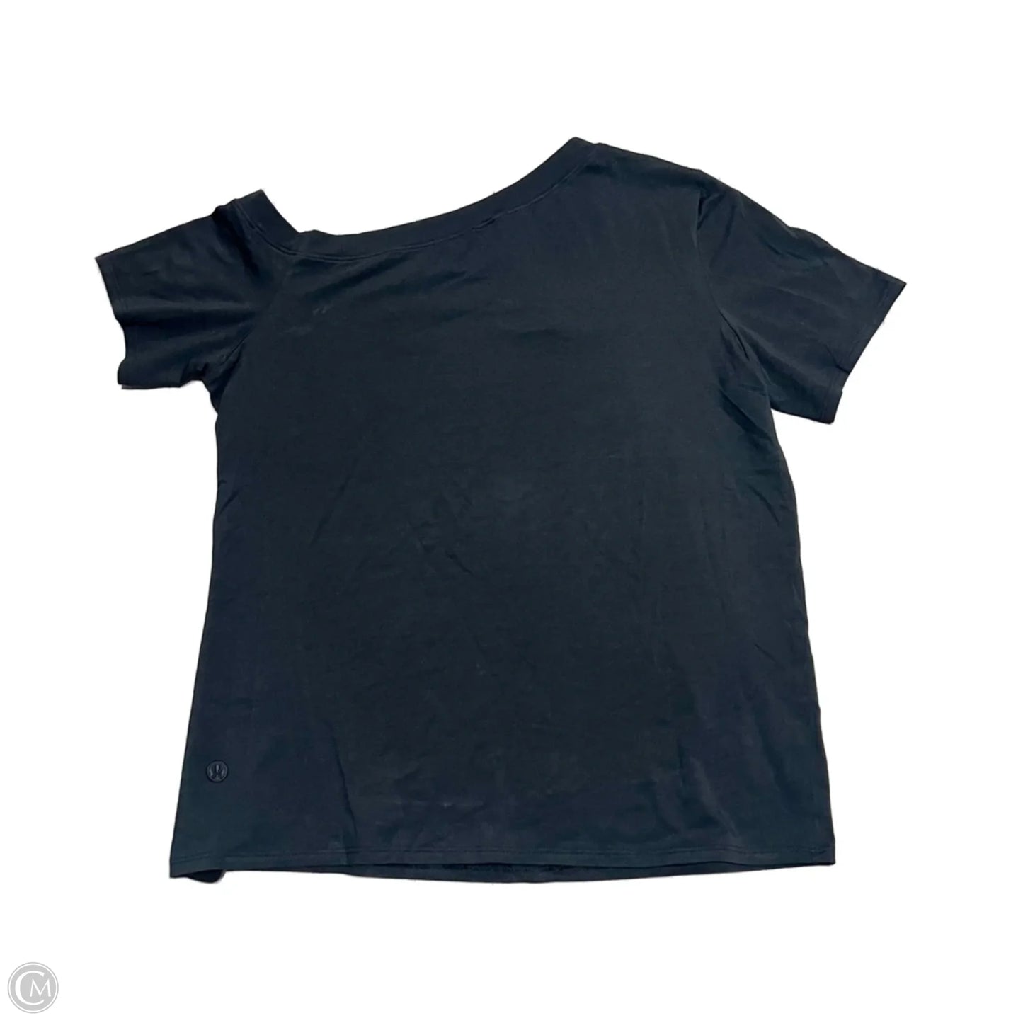 Athletic Top Short Sleeve By Lululemon In Black, Size: L