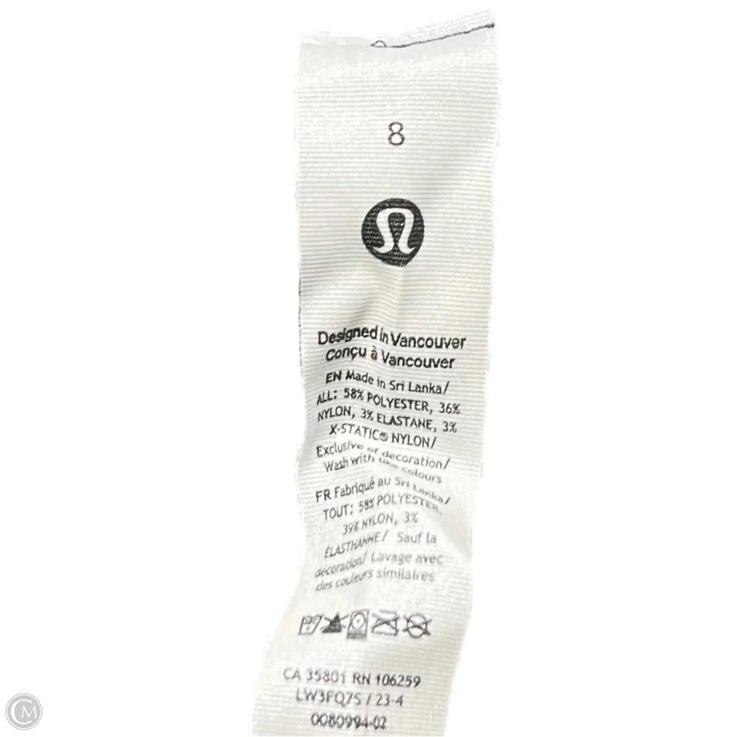 Athletic Top Long Sleeve Collar By Lululemon In Black & Grey, Size: M