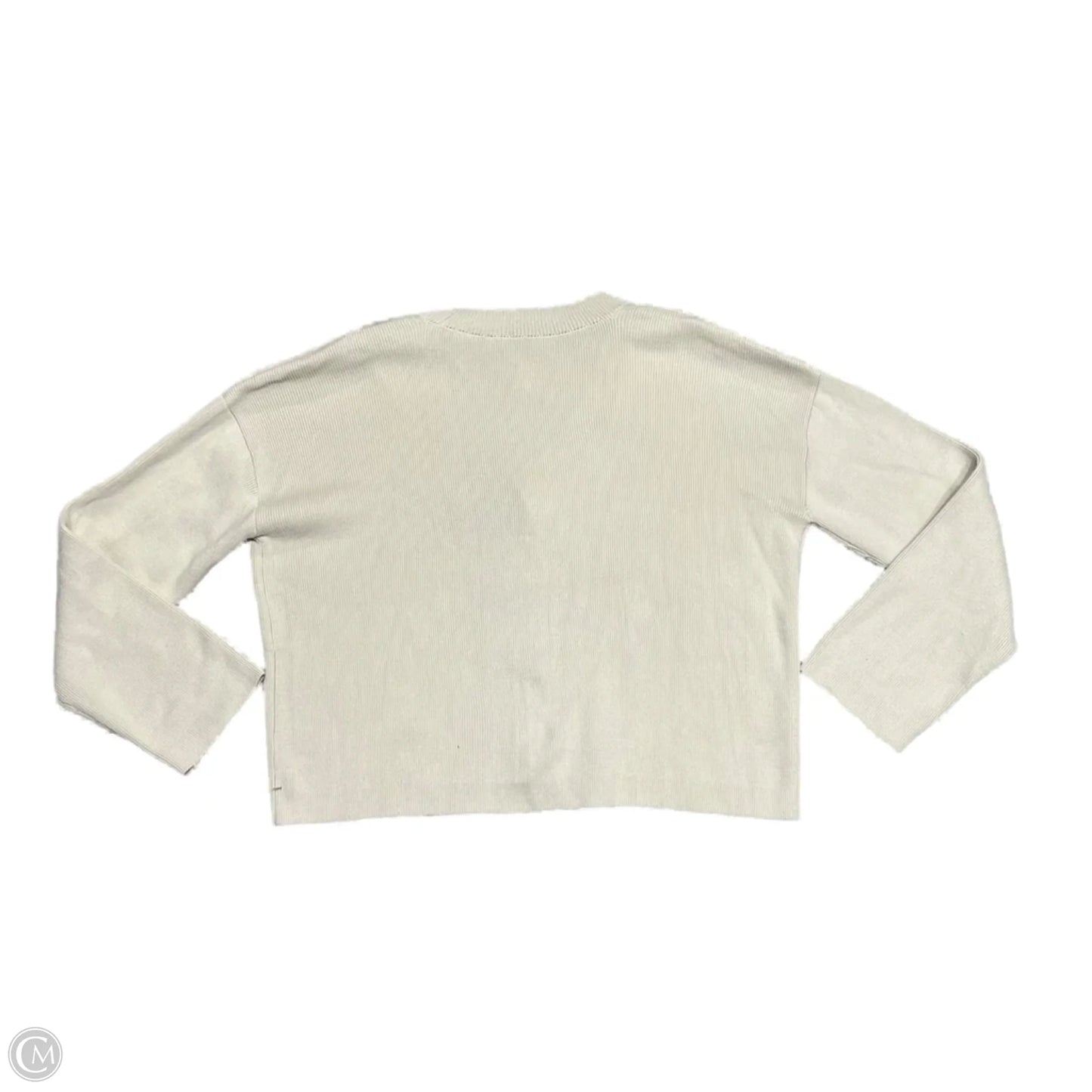 Sweater Cardigan By Loft In Cream, Size: S