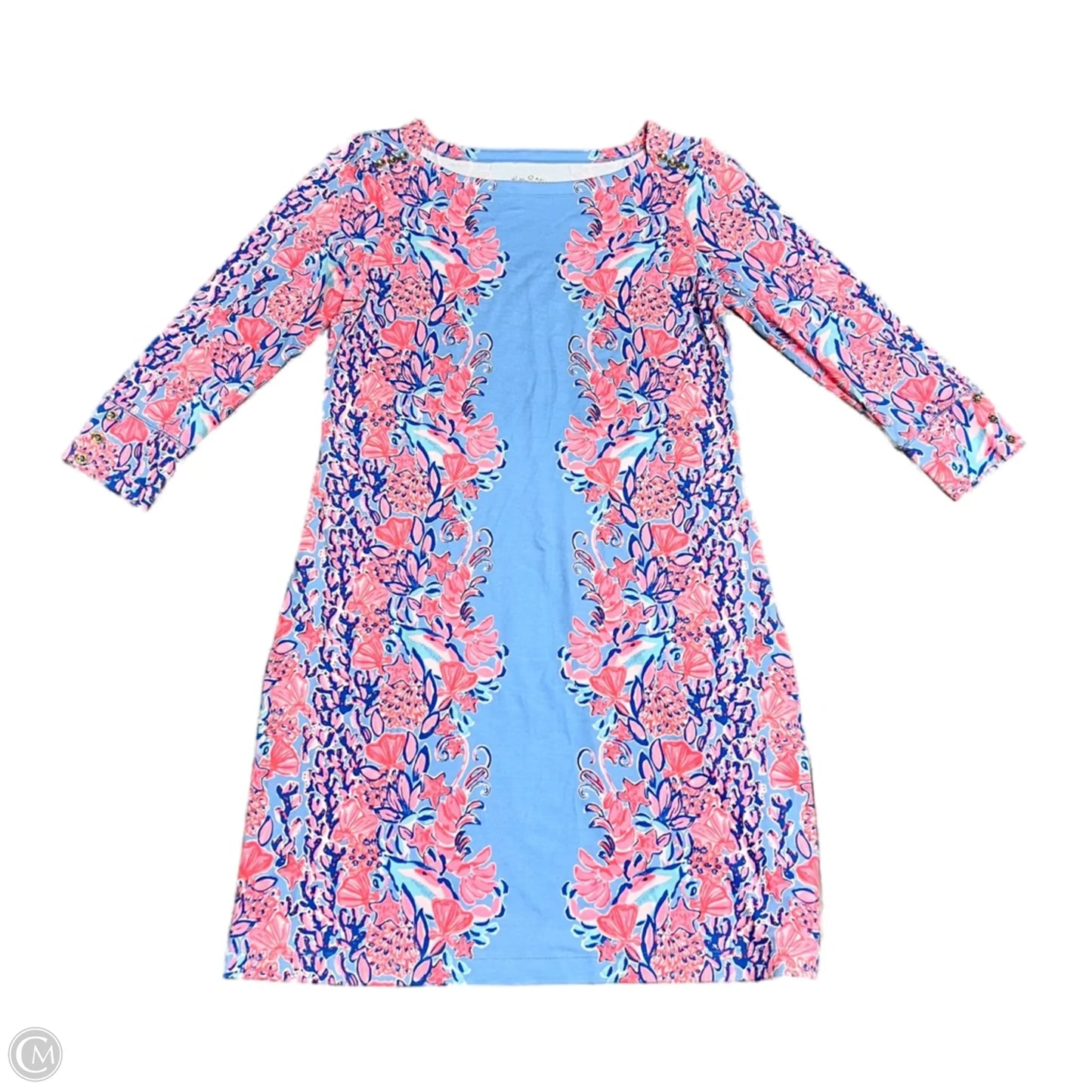 Dress Designer By Lilly Pulitzer In Blue & Orange, Size: M