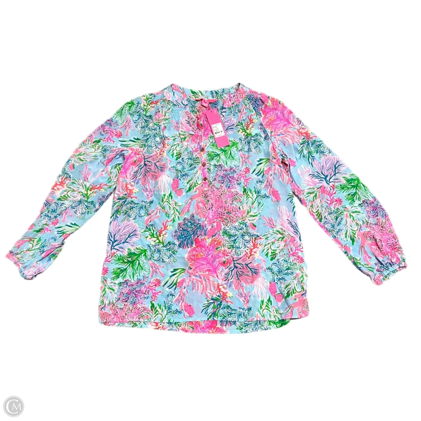 Top Long Sleeve Designer By Lilly Pulitzer In Multi-colored, Size: S