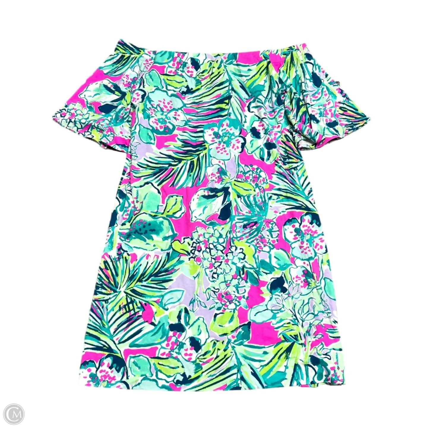 Dress Designer By Lilly Pulitzer In Green & Pink, Size: M