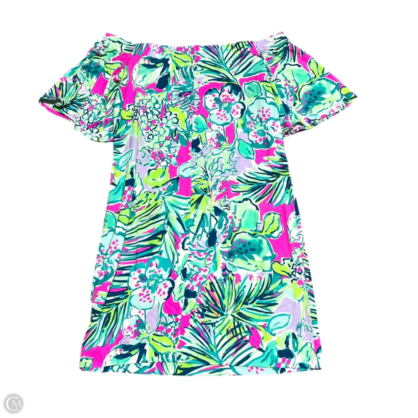 Dress Designer By Lilly Pulitzer In Green & Pink, Size: M