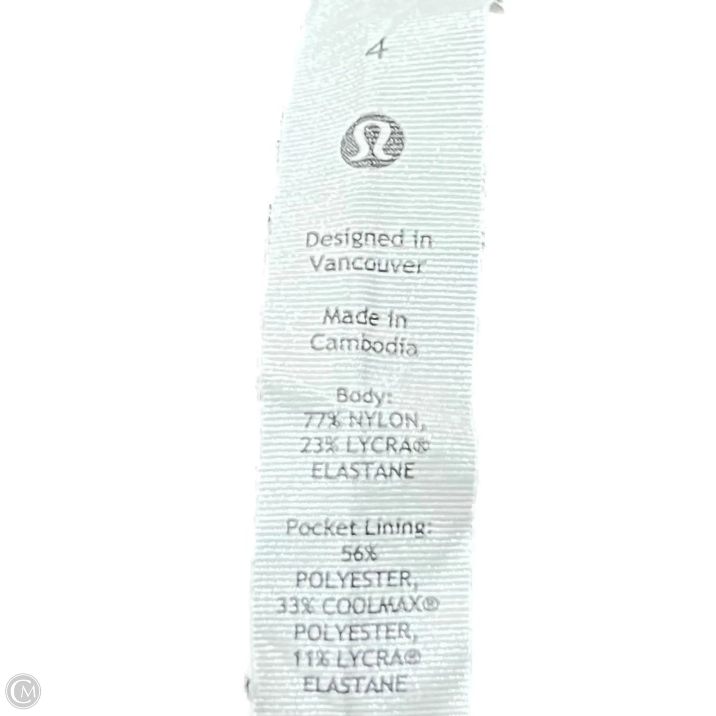 Athletic Leggings By Lululemon In Black, Size: 4