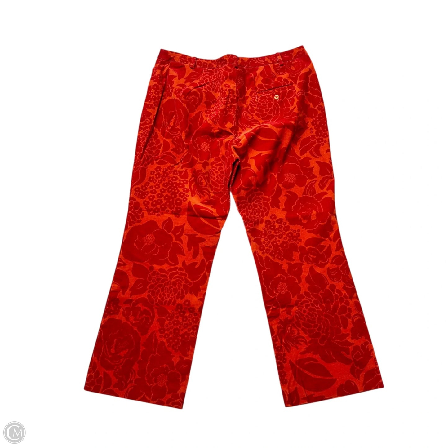 Pants Designer By Lilly Pulitzer In Orange & Red, Size: 14
