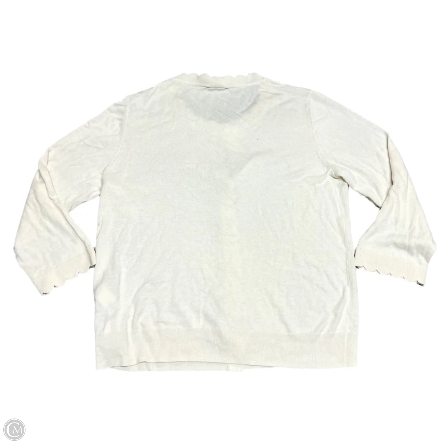 Sweater Cardigan Designer By Kate Spade In Cream, Size: L
