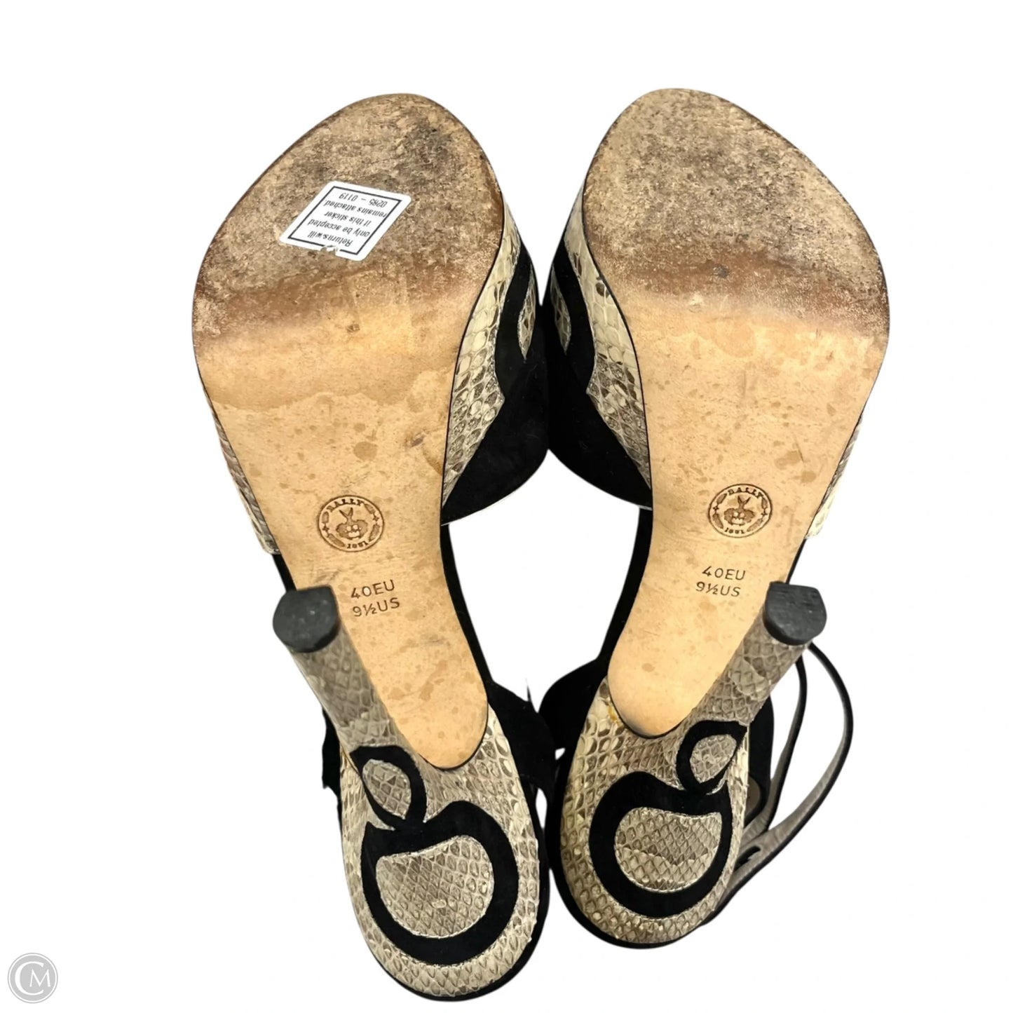 Shoes Heels Stiletto By Bally In Snakeskin Print, Size: 9.5