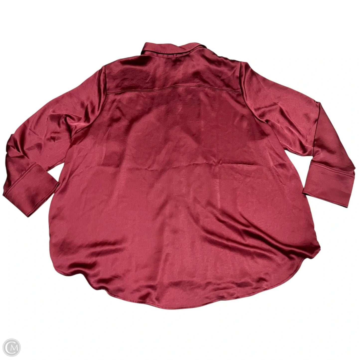 Top Long Sleeve By Nordstrom In Maroon, Size: 3x