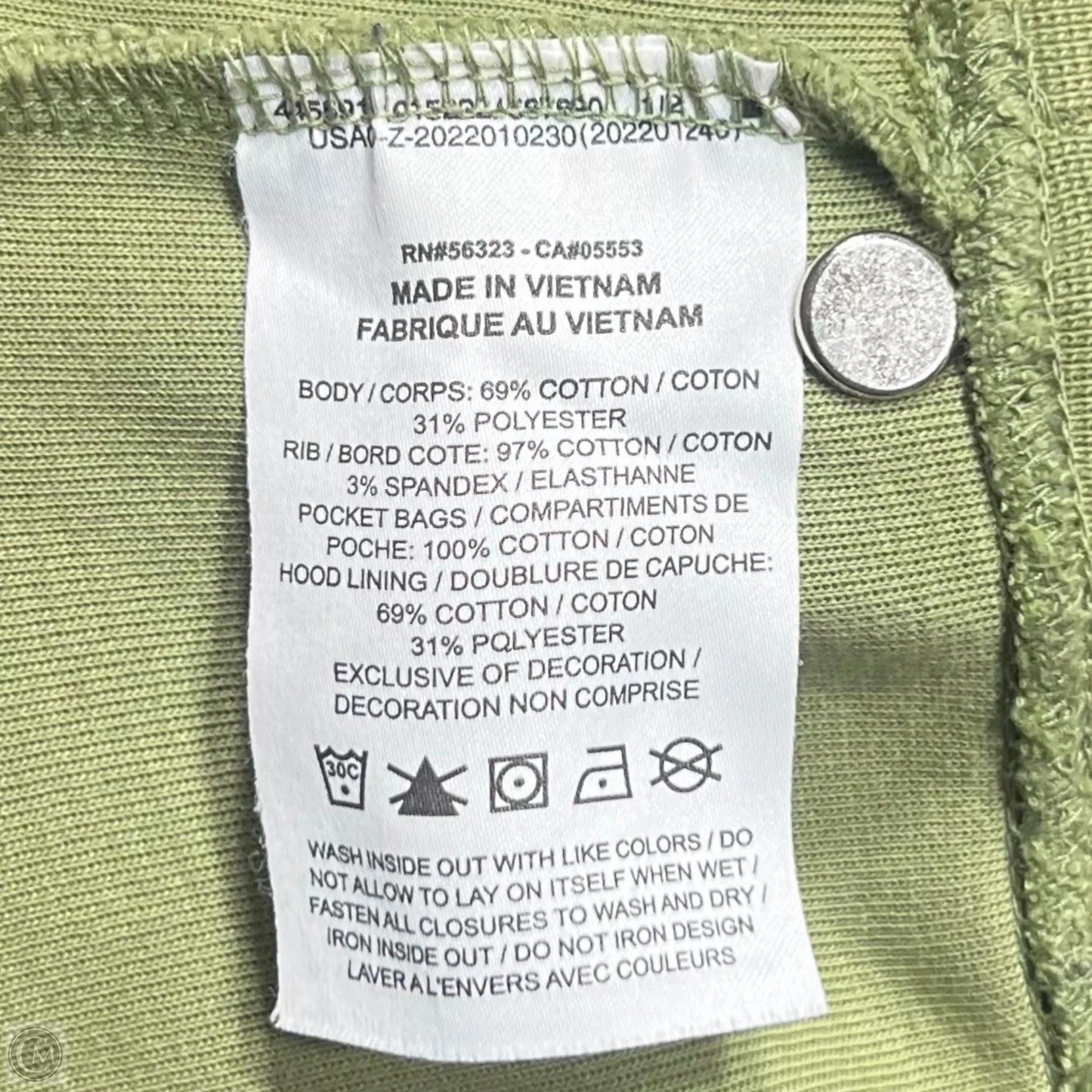 Sweatshirt Hoodie By Nike Apparel In Green, Size: S