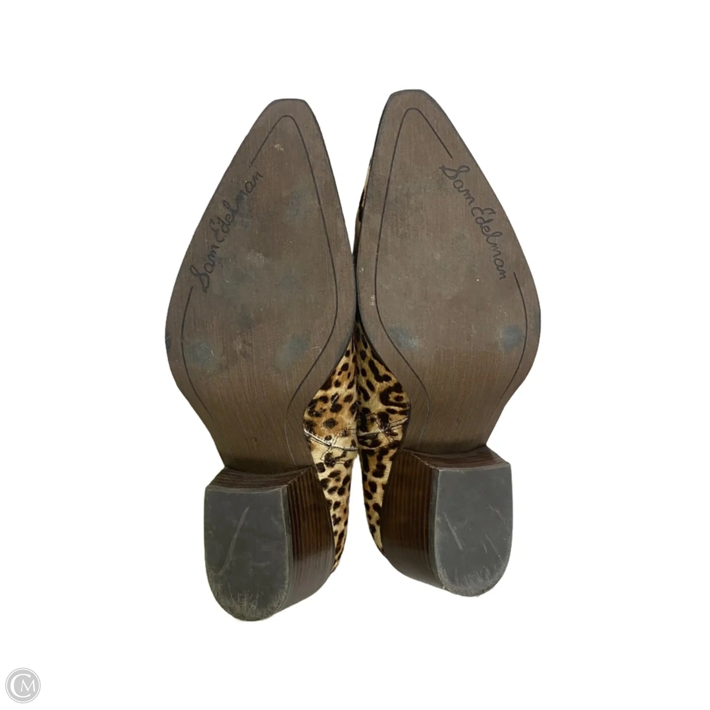 Boots Ankle Heels By Sam Edelman In Animal Print, Size: 7